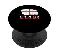 Drapeau géorgien | Caucase | Géorgie Patriotique PopSockets PopGrip Adhésif