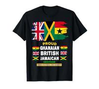 Drapeau ghanéen britannique et jamaïcain - Idée de tenue pour femme T-Shirt