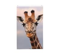 Drapeau girafe mignon 91 x 152 cm Double face Vertical Jardin Bannière de vacances saisonnières avec œillets en laiton Toile de fond photo Drapeau de cour pour intérieur et extérieur Décoration