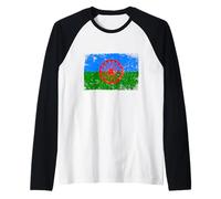 Drapeau Gitan Vintage Cadeau Gitane Gitan Peuple Rom Manche Raglan