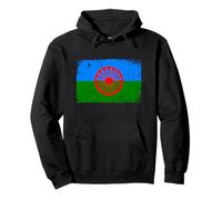 Drapeau Gitan Vintage Cadeau Gitane Gitan Peuple Rom Sweat à Capuche