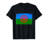 Drapeau Gitan Vintage Cadeau Gitane Gitan Peuple Rom T-Shirt