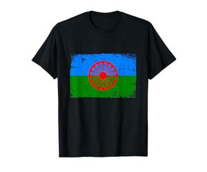 Drapeau Gitan Vintage Cadeau Gitane Gitan Peuple Rom T-Shirt