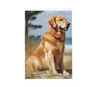 Drapeau Golden Retriever - 6 x 0,9 m - Drapeau de jardin double face avec œillets verticaux - Drapeaux de cour pour l'extérieur de la maison et du jardin - Bannière de vacances