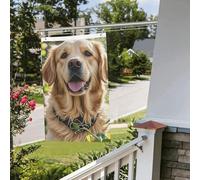 Drapeau Golden Retriever - 61 x 91 cm - Pour extérieur et intérieur - Pour le printemps, l'été, l'automne et l'hiver - Drapeaux de jardin avec œillets verticaux double face - Bannière pour décorations