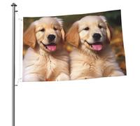 Drapeau Golden Retriever pour chiens, chiots, animaux de compagnie, 6 x 91 cm, imprimé double face, drapeau de jardin, drapeau de cour pour l'extérieur, les vacances, bannière cadeau avec œillets