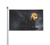 Drapeau gothique pour Halloween, quatre saisons, drapeau de vacances double face avec boutonnière, fond décoratif, fournitures de fête