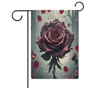 Drapeau gothique rose pour jardin, maison, pelouse, panneau de bienvenue, bannière double face, petits drapeaux personnalisés pour piscine, cour, extérieur, décoration murale, 32,6 x 47,5 cm