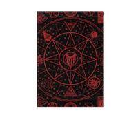Drapeau gothique rouge noir Halloween Tarot Astrologie extérieur Bannière décorative de Noël pour décoration extérieure 28 x 40 cm double face