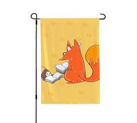 Drapeau graines de tournesol et renards Convient pour l'intérieur et l'extérieur, parfait pour la maison, le jardin, les événements et les expositions patriotiques.