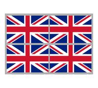 Drapeau Grande Bretagne - 4 Stickers - 9.5 X 6.3 Cm - Sticker/Autocollant