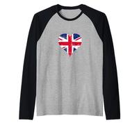 Drapeau Grande Bretagne pour Expats ou Fierté Britannique Manche Raglan