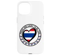 Drapeau Graphique « Proud and Lucky to Be Thai I Love Thaïlande » Coque pour iPhone 15