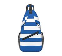 Drapeau grec. C'est un sac à bandoulière décontracté pour homme avec une grande capacité de stockage et une poche plaquée de chaque côté.