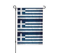 Drapeau grec de jardin d'automne double face, décoration saisonnière durable pour décoration de porche de cour