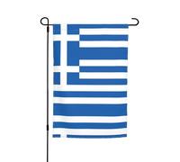 Drapeau grec de jardin - Drapeau de cour d'été double face pour l'extérieur, décorations saisonnières parfaites drapeau de jardin 30,5 x 45,7 cm