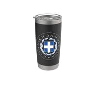 Drapeau grec Grand Sceau Grèce Gobelet isotherme en acier inoxydable double paroi