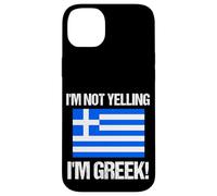 Drapeau Grec « I'm Not Yelling » Coque pour iPhone 14 Plus
