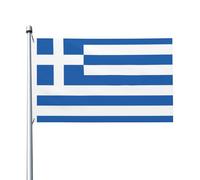 Drapeau grec imprimé double face, drapeaux décoratifs intérieurs et extérieurs, avec œillets, adaptés pour le jardin et la terrasse.