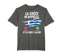 Drapeau Grèce Appelle Et Je Dois Partir Grèce T-Shirt