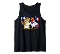 Drapeau Grèce France Racines Gréco-Françaises Héritage Débardeur