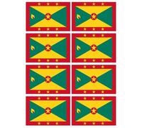 Drapeau Grenade (8 Stickers 9.5x6.3cm) - Sticker/Autocollant