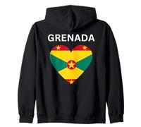 Drapeau Grenade Cœur Sweat à Capuche