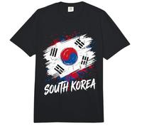 Drapeau Grunge Corée du Sud - Éclaboussures de Peinture Comfort Colors Adult Heavyweight T-Shirt