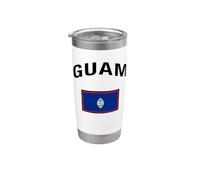 Drapeau Guam Gobelet isotherme en acier inoxydable double paroi