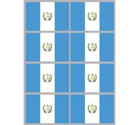 Drapeau Guatemala (8 stickers 9.5x6.3cm) - Sticker