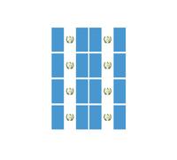 Drapeau Guatemala (8 Stickers 9.5x6.3cm) - Sticker/Autocollant