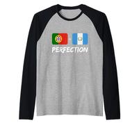 Drapeau Guatémaltèque Portugais Plus Perfection Mix Heritage Manche Raglan