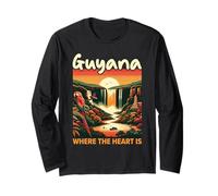 Drapeau Guyana Home Country Homeland Fière Guyanaese Roots Manche Longue