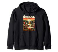Drapeau Guyana Home Country Homeland Fière Guyanaese Roots Sweat à Capuche