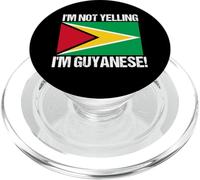 Drapeau Guyanais avec Citation rétro « I'm Not Yelling » PopSockets PopGrip pour MagSafe