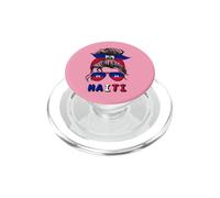 Drapeau haïtien Fille haïtien Filles Femmes PopSockets PopGrip pour MagSafe