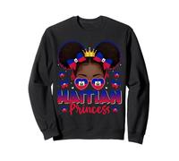Drapeau haïtien Princesse haïtienne Afro haïtienne pour Filles Enfants Sweatshirt