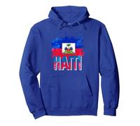 Drapeau Haïtien Vacances Haïti Sweat à Capuche, Unisexe pour Adultes, Bleu Royal, XXL