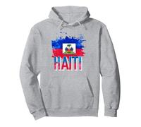 Drapeau Haïtien Vacances Haïti Sweat à Capuche, Unisexe pour Adultes, Gris Chiné, L