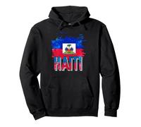 Drapeau Haïtien Vacances Haïti Sweat à Capuche, Unisexe pour Adultes, Noir, XL