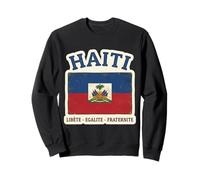 Drapeau haïtien Vintage Jour Libète Egalite Fraternite Haïtien Sweatshirt
