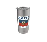 Drapeau haïtien vintage Unité dans la diversité fière haïtienne Gobelet isotherme en acier inoxydable double paroi