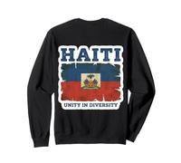 Drapeau haïtien Vintage Unité dans la diversité fière haïtienne Sweatshirt