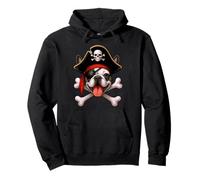Drapeau Halloween Bulldog Pirate Jolly Roger Sweat à Capuche