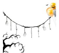 Drapeau Halloween - Fanions os squelette en résine | Élément décoratif de 2 mètres pour plafond, fenêtre, balcon, jardin arrière et salle d'échappement