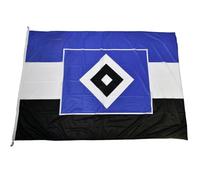 Drapeau Hambourg SV HSV - Bleu/blanc/noir - 180 x 120 cm - Avec mousqueton