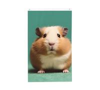 Drapeau hamster mignon et bizarre de 0,9 x 1,5 m, double face, bannière d'extérieur vibrante avec œillets en laiton, bannière de bienvenue saisonnière de cour, arrière-plan photo pour cour, porche