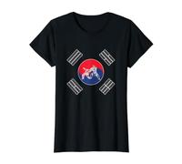 Drapeau Hapkido Corée du Sud T-Shirt Graphique avec Valeur, Femme, Noir, XS