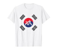 Drapeau Hapkido Corée du Sud T-Shirt Graphique avec Valeur, Homme, Blanc, M