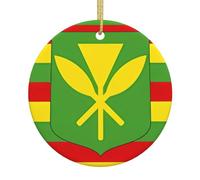 Drapeau hawaïen autochtone en céramique à suspendre. Artisanat exquis, atmosphère festive, décoration de la maison et cadeau.